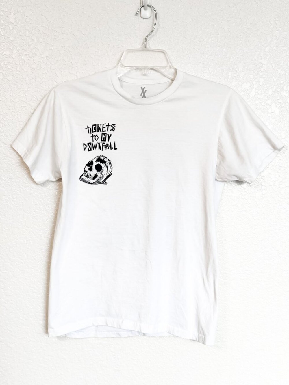 XX Machine Gun Kelly Doodles Tickets to My Downfall White T-Shirt Small